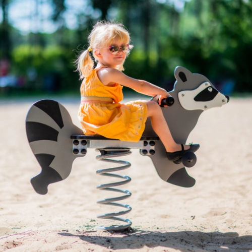 Gioco a molla in metallo - RACCOON - Tiptiptap - in acciaio / in HDPE / in acciaio galvanizzato