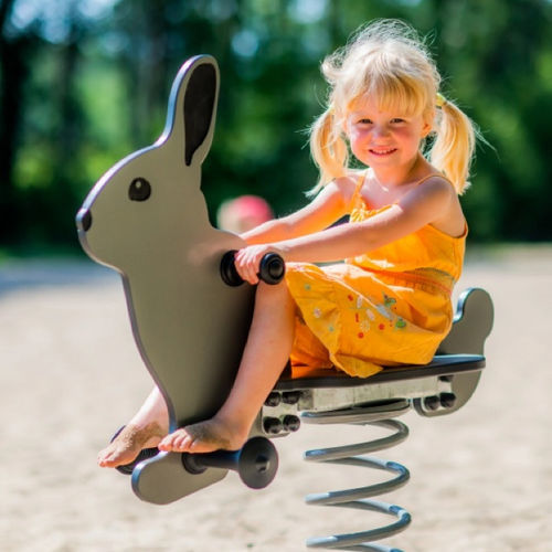 Gioco a molla in acciaio - RABBIT  - Tiptiptap - in HDPE / animale / monoposto