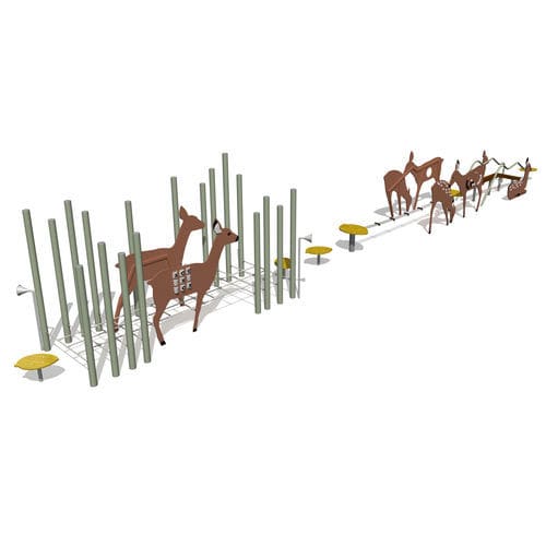 Percorso a ostacoli per parco giochi - DEER TRAIL - Tiptiptap - da esterno / passo passo