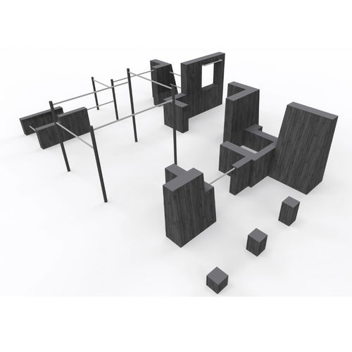 Percorso a ostacoli per parco giochi - PARKOUR M   - Tiptiptap - da esterno / passo passo