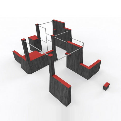 Percorso a ostacoli per parco giochi - PARKOUR PRO S  - Tiptiptap - da esterno / passo passo