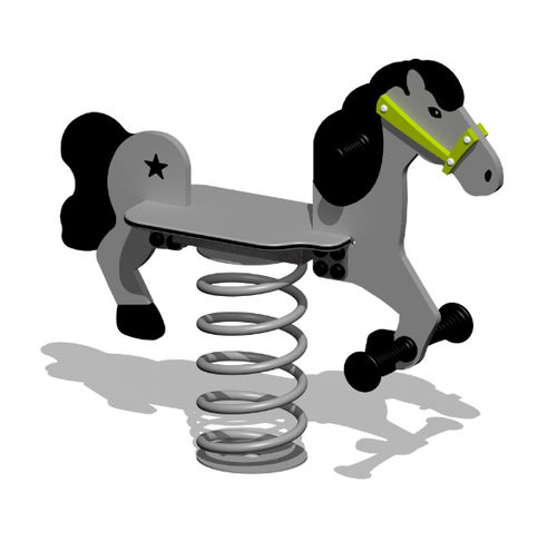 Gioco a molla in acciaio - HORSE  - Tiptiptap - in HDPE / animale / monoposto