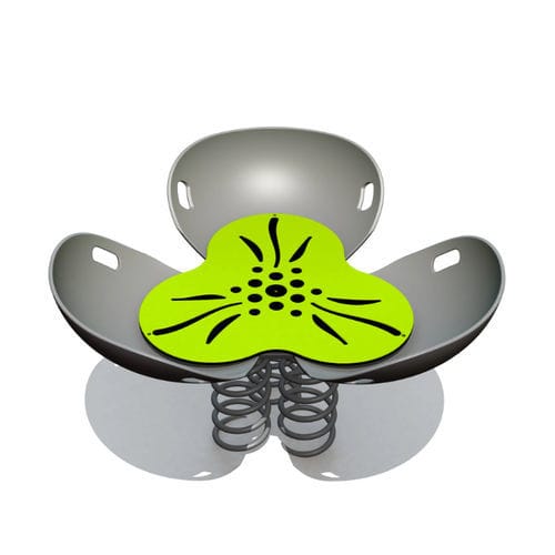 Gioco a molla in acciaio - LILY  - Tiptiptap - in HDPE / a fiori / 3 posti