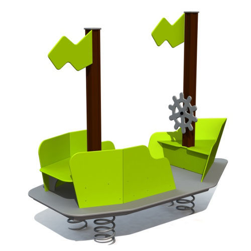 Gioco a molla in acciaio - TOPU  - Tiptiptap - in HDPE / trasporto / 6 posti