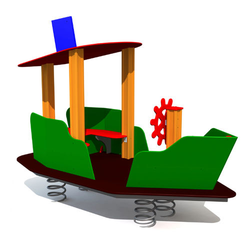 Gioco a molla in acciaio - UKU  - Tiptiptap - in HDPE / trasporto / 6 posti