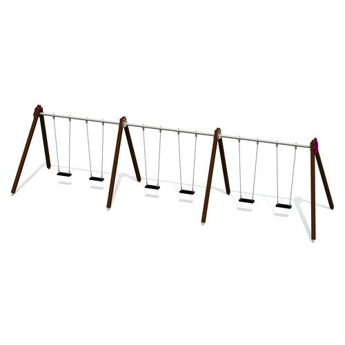 Altalena impiallacciata in legno - BELL-FLOWER - Tiptiptap - in metallo / in HDPE / per parco giochi