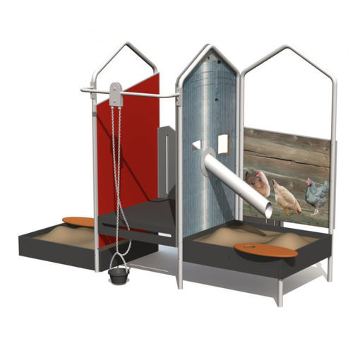 Struttura ludica per parco giochi - FARMING COMPLEX SMALL    - Tiptiptap - in acciaio inossidabile / in legno / in HDPE