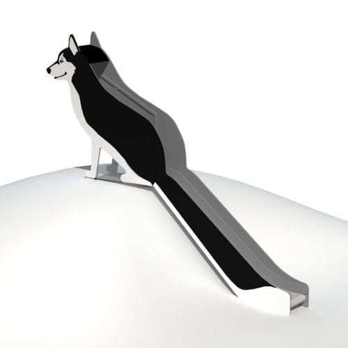 Scivolo dritto - HUSKY - Tiptiptap - per parco giochi / in acciaio inossidabile / in HDPE