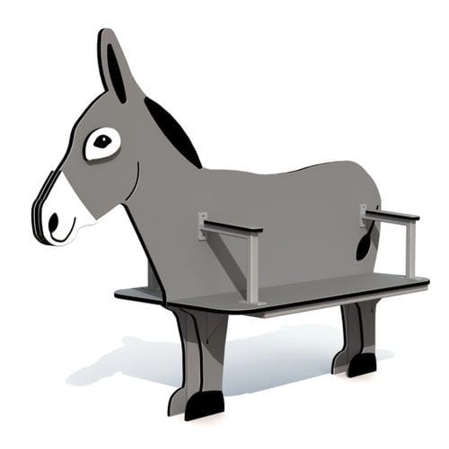 Panca design originale - DONKEY  - Tiptiptap - in legno compensato / in metallo / in HDPE
