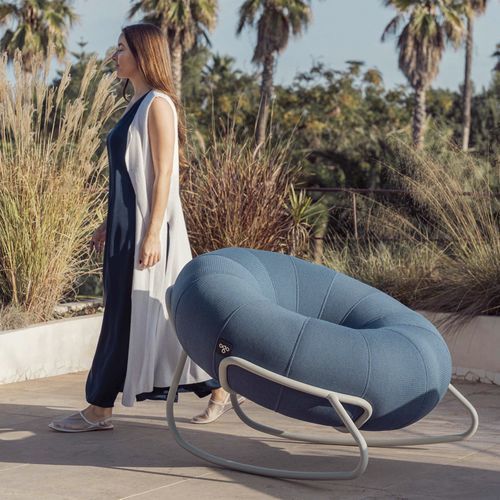 Poltrona design originale - Bloom Base - OGO - in tessuto acrilico / in ferro / con cuscino rimovibile