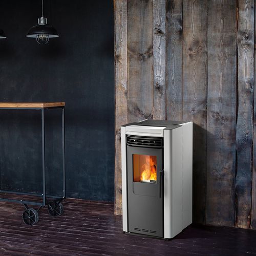 Stufa a pellet - GAIA PIU - paterno - 8 kW / contemporanea / in acciaio