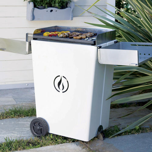 Barbecue a pellet - PARTY - LineaVz - con rotelle / in acciaio inossidabile / in ghisa