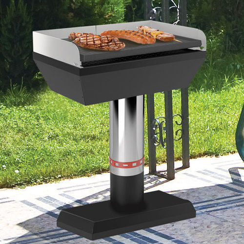 Barbecue a pellet - SUN - LineaVz - da terra / in acciaio inossidabile / in ghisa