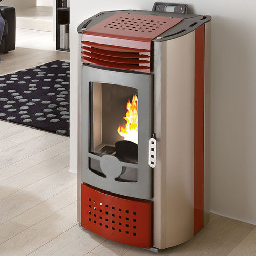 Stufa a pellet - SMART - LineaVz - 10 kW...20 kW / contemporanea / in alluminio