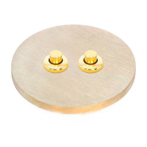 Interruttore in ottone spazzolato - CC12  - Empereur Paris - a pulsante / non incassato / doppio