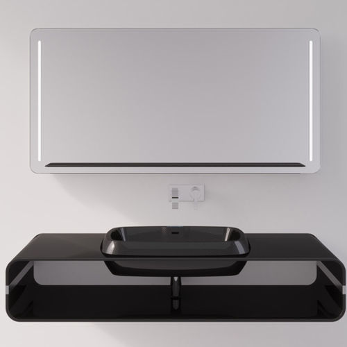 Specchio da bagno a muro - ANIANI - Carbon Composites, SL - contract / design originale / rettangolare