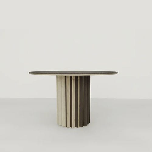 Tavolo da pranzo contemporaneo - ATHENA - NUÉE ÉDITION - in rovere / con supporto in quercia / rotondo
