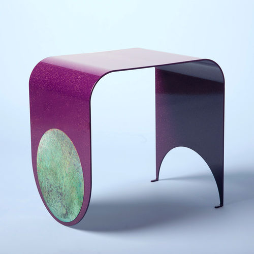Sgabello contemporaneo - THIN - KIN & COMPANY - in acciaio