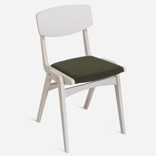 Sedia contemporanea - GLÖWR 780 - Vergés - da interno / in pelle / con supporto in faggio