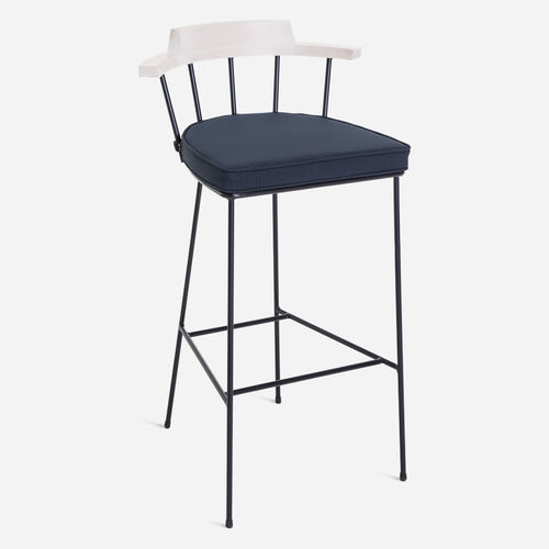 Sedia alta contemporanea - MIM 755 - Vergés - da interno / in tessuto / in legno massiccio