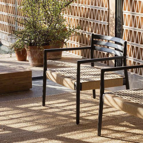 Sedia contemporanea - BOGART - Vergés - da interno / in rattan / imbottita