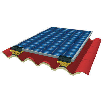 Sistema di montaggio per tetto di tegole - ISOCOPPO FV - Alubel - su tetto / solare / per membrane fotovoltaiche