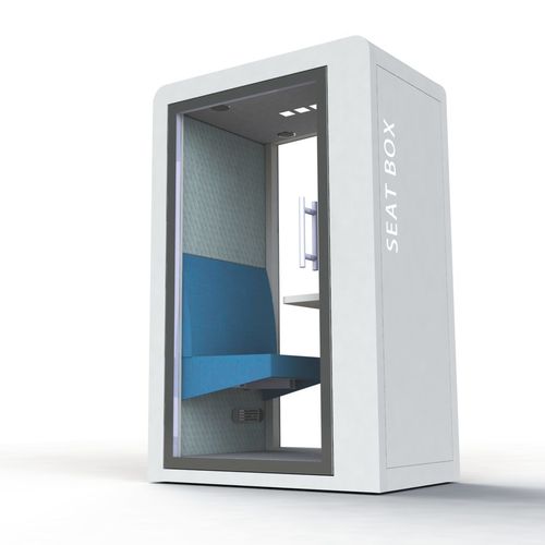 Ufficio POD acustico - PROCYON SEAT BOX - SBS - con illuminazione LED integrata / in vetro