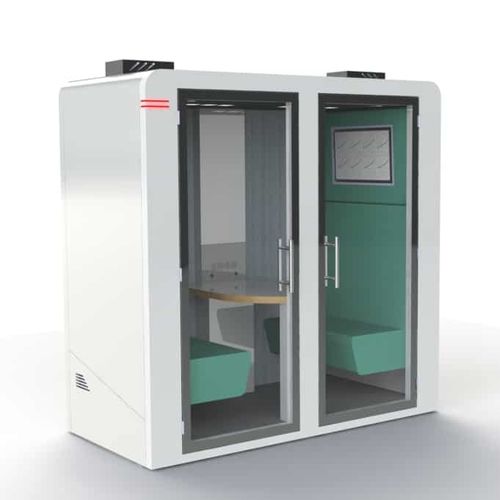 Ufficio POD acustico - PROCYON DUO - SBS - con illuminazione LED integrata / in vetro / per open space
