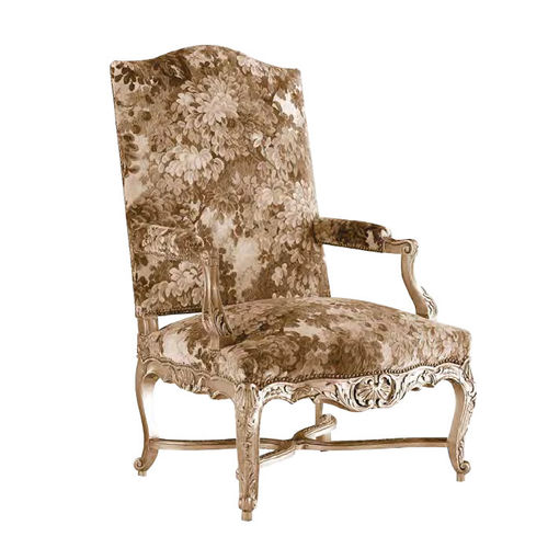 Poltrona in stile Luigi XIV - FA46 - Henryot & Cie - in tessuto / in legno / con schienale alto