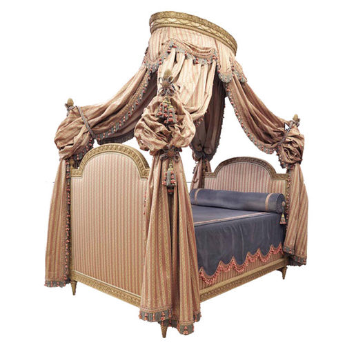 Letto a baldacchino - Henryot & Cie - matrimoniale / in stile Luigi XVI / imbottito