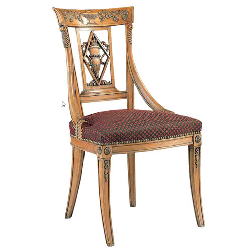Sedia in stile Direttorio - CH270 - Henryot & Cie - da interno / in tessuto / con supporto in legno