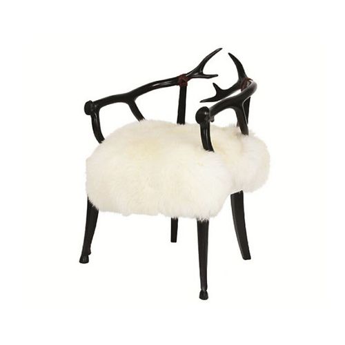 Sedia design originale - CERF - Henryot & Cie - da interno / in tessuto / con supporto in legno