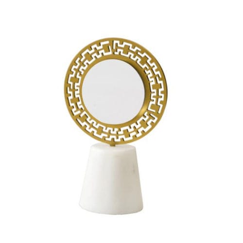 Specchio da appoggio - DORUS - ANAKTAE - contemporaneo / rotondo / in ottone