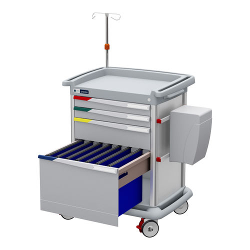 Carrello terapia - PRECISO N&deg;9 &ndash; THERAPY - Francehopital - portarifiuti / per cartelle mediche / per struttura sanitaria