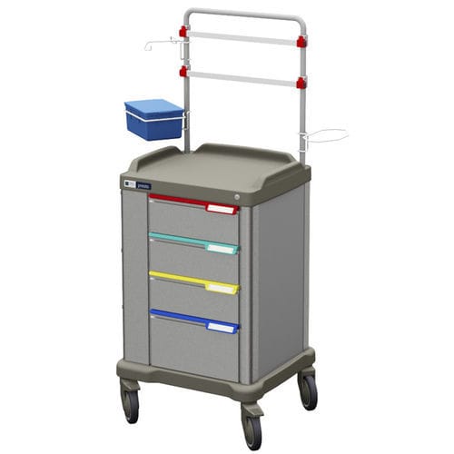 Carrello in acciaio inossidabile - PRESTO MEDIUM - Francehopital - di servizio / terapia / per struttura sanitaria