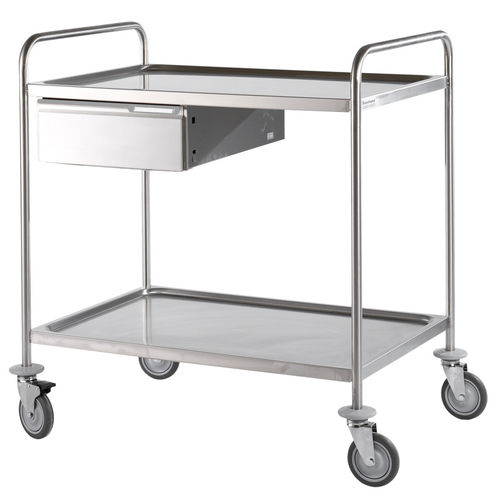 Carrello di servizio - CS962-1C - Francehopital - per struttura sanitaria / per ospedale / in acciaio inossidabile