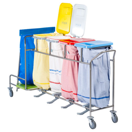 Carrello portabiancheria - CBW40PL - Francehopital - portarifiuti / contract / in metallo