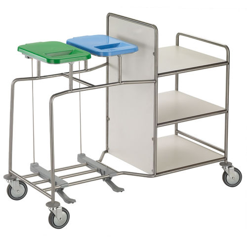 Carrello portabiancheria - CBPXPW - Francehopital - portarifiuti / contract / in acciaio inossidabile
