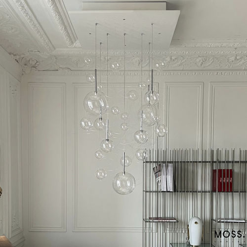 Lampadario contemporaneo - B7 - ISA MOSS - in vetro di Murano / con diffusori sferici / LED