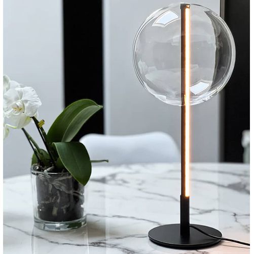 Lampada da tavolo - B111OR - ISA MOSS - in alluminio / in acciaio cromato / in vetro soffiato