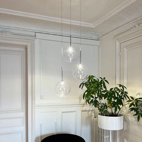 Lampada a sospensione - B3 - ISA MOSS - in acciaio laccato / in vetro soffiato / contemporanea