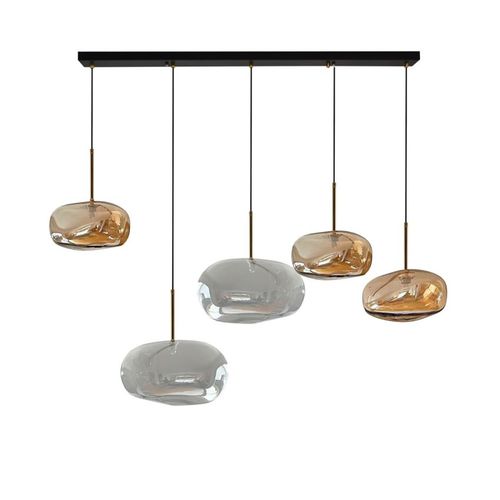 Lampada a sospensione - G5 Lineaire - ISA MOSS - in acciaio laccato / in vetro soffiato / contemporanea