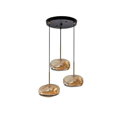Lampada a sospensione - G3 AMBRE - ISA MOSS - in acciaio laccato / in vetro soffiato / contemporanea