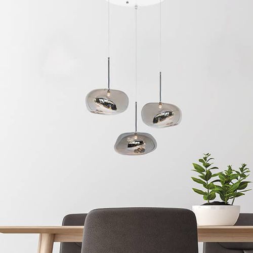 Lampada a sospensione - G3 Chrome - ISA MOSS - in acciaio laccato / in vetro soffiato / design minimalista