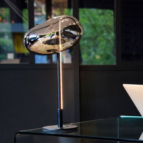 Lampada da tavolo - G111CHROME - ISA MOSS - in alluminio / in acciaio cromato / in vetro soffiato