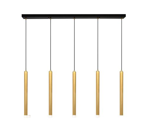 Lampada a sospensione - L5 TUBE OR LINEAIRE - ISA MOSS - in acciaio laccato / contemporanea / con cavo