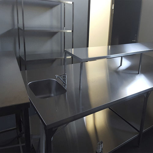 Mobile lavello in acciaio inossidabile - Ban-Inox - con piedi / professionale