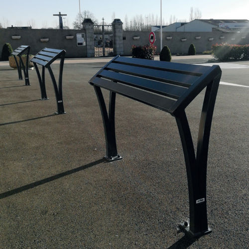 Panca per spazi pubblici contemporanea - ATLANTIDE - Activia Mobilier Urbain - in acciaio / in acciaio galvanizzato / in acciaio con rivestimento a polvere
