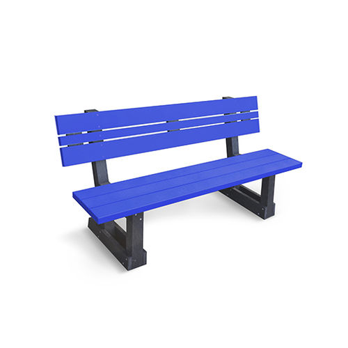 Panca per spazi pubblici contemporanea - S-COOL - Activia Mobilier Urbain - in plastica riciclata / con schienale