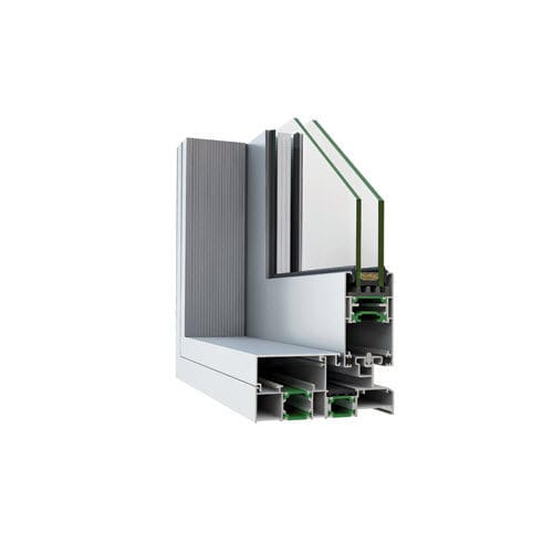 Profilato per porte in vetro - SL2450 - ALUMINCO - in alluminio / termoisolante